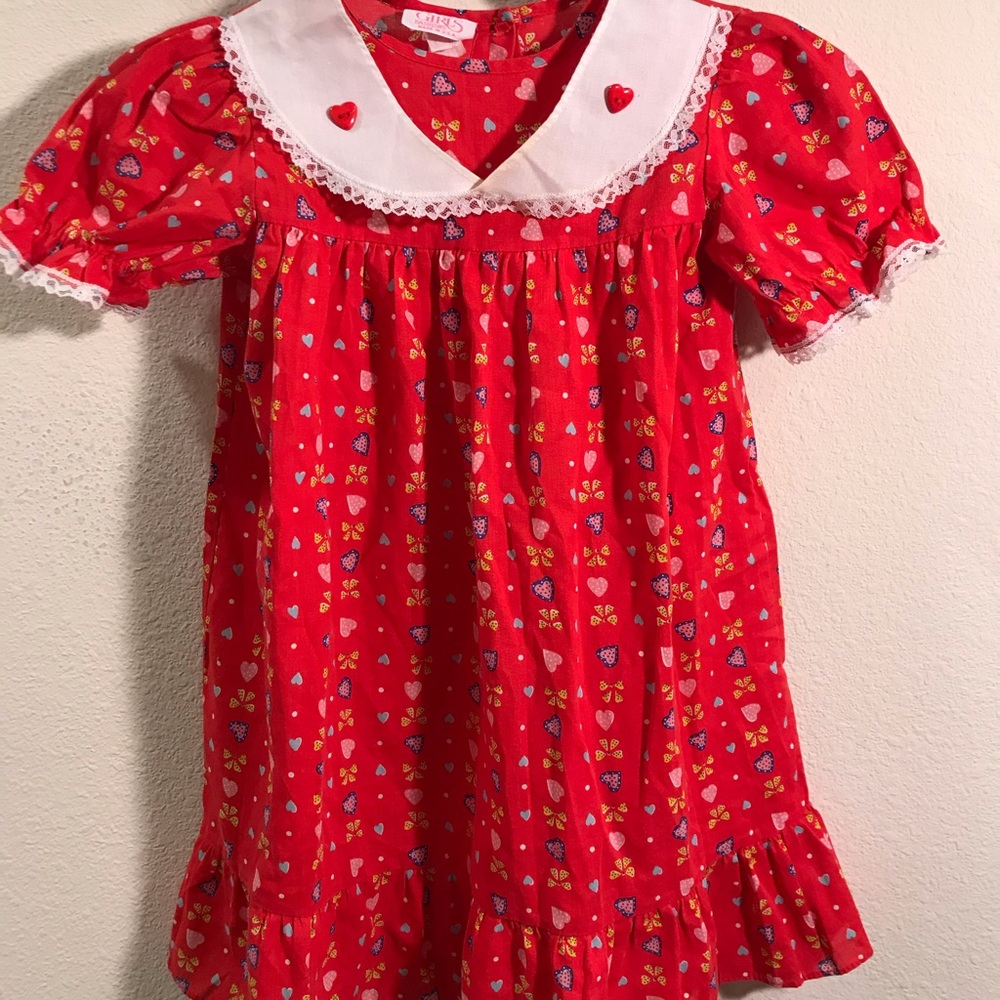 Vintage | Girls red dress sz 6X - Picture 4 of 7